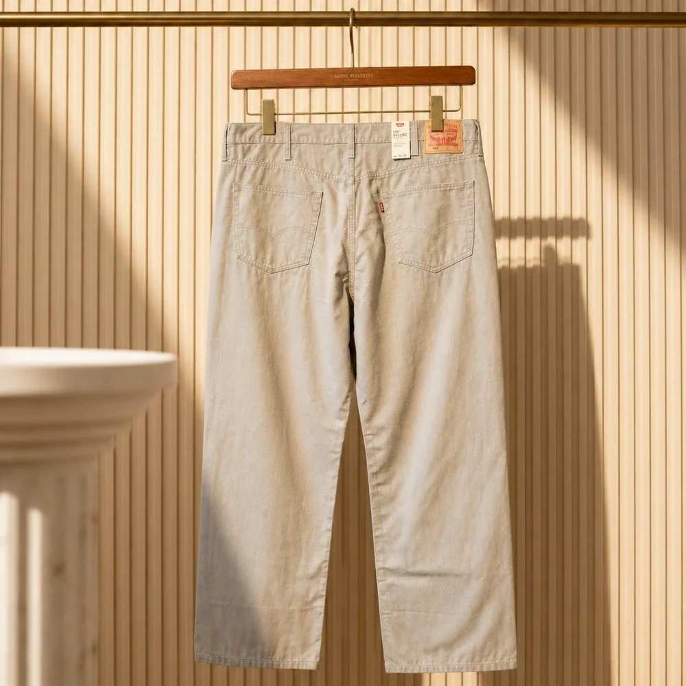 Levis 559 Relaxed Straight Khaki Pants Mens 46x30 Big and Tall NWT Beige Twill